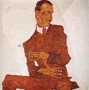 Egon Schiele Portrait of the Art Critic Arthur Roessler oil painting